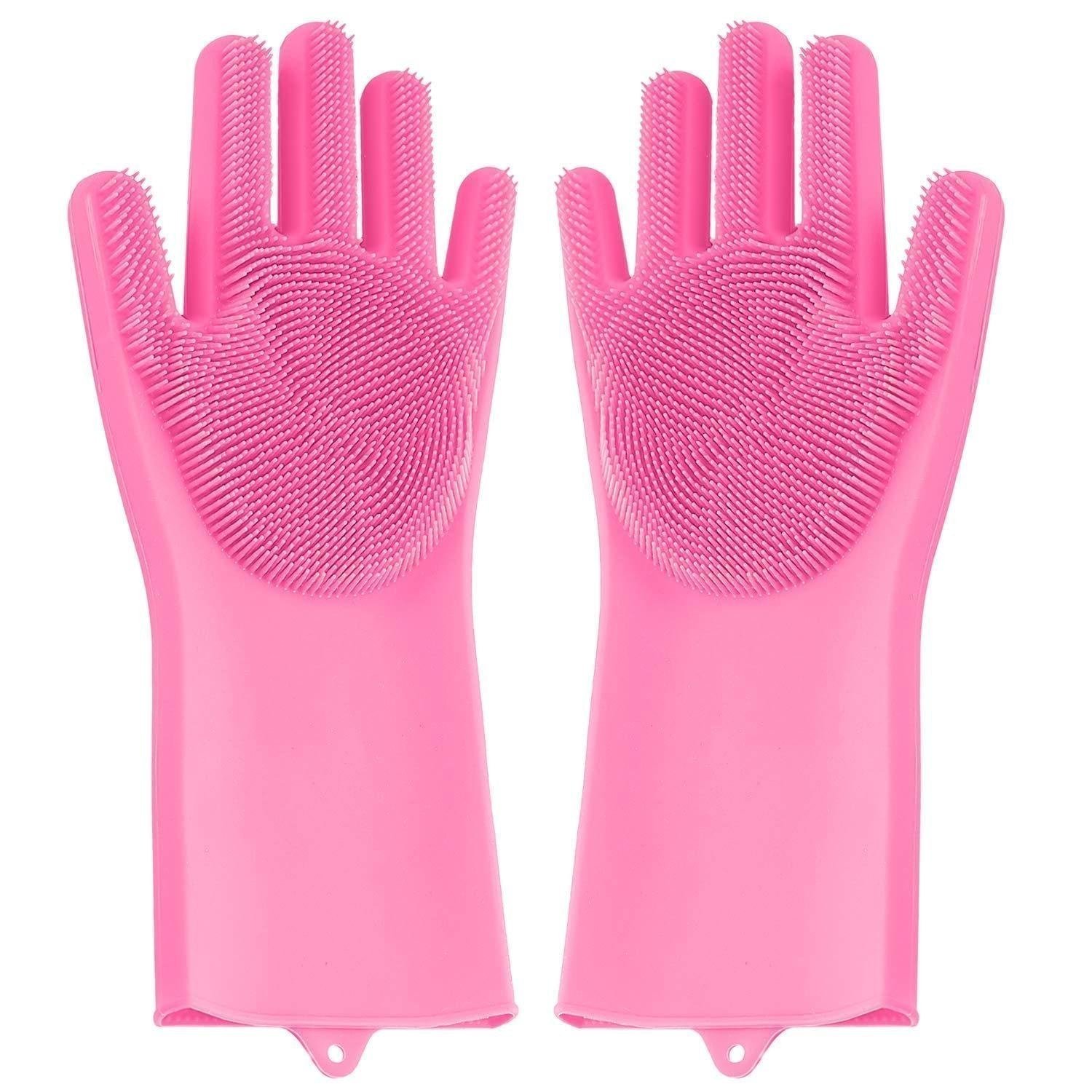 0714-reusable-silicone-cleaning-brush-scrubber-gloves-multicolor-2